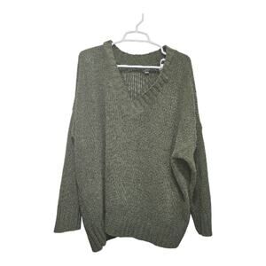 Aerie Chenille Oversized V-Neck Sweater L